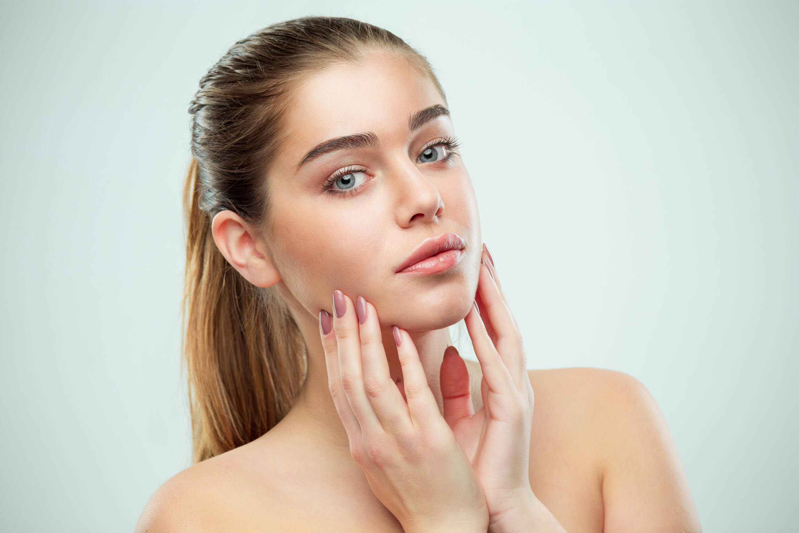Beautiful girl face perfect skin